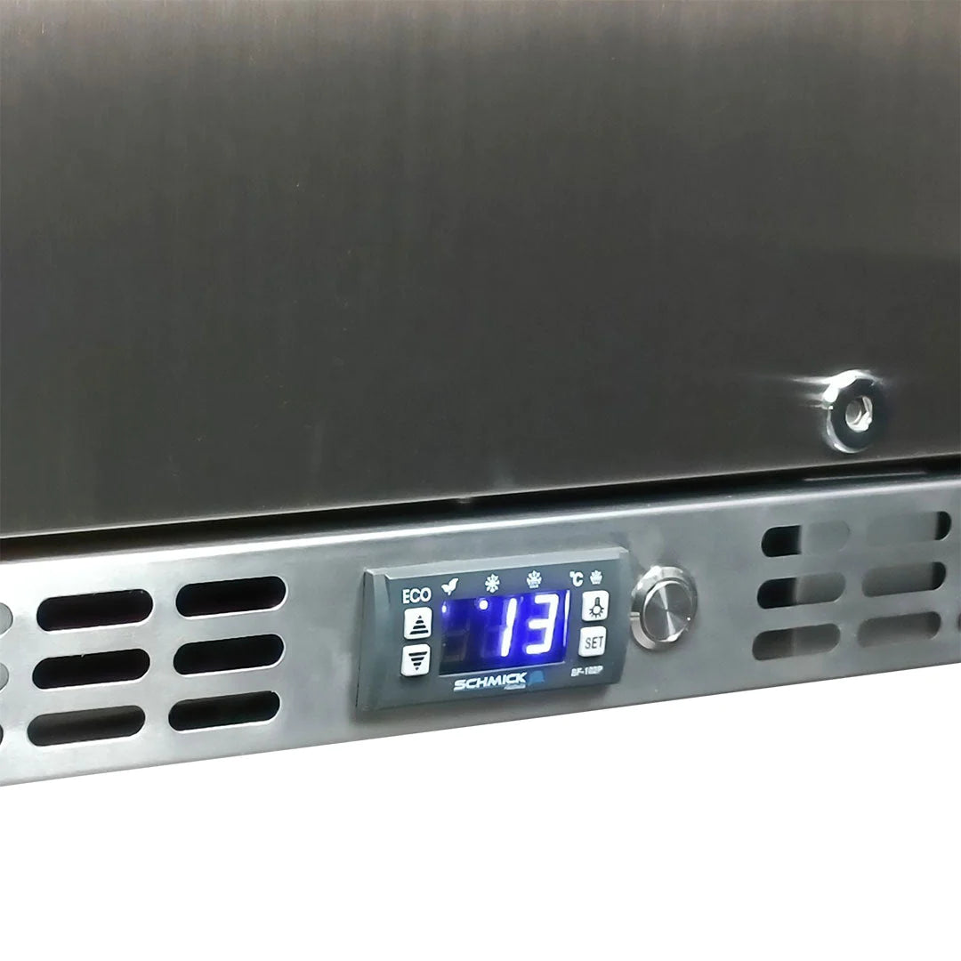 Schmick Twin Door Quiet Running Solid Stainless Door 257L Bar Fridge