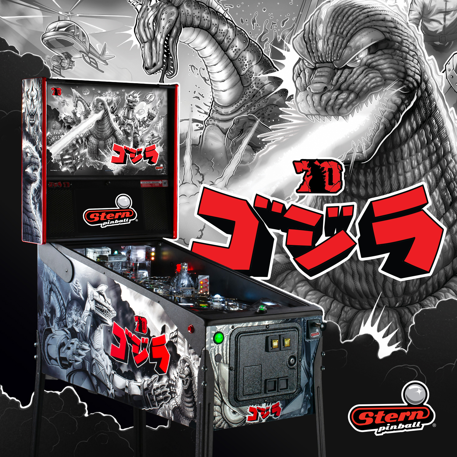 Stern Pinball Celebrates Godzilla’s 70th Anniversary with New Premium Table