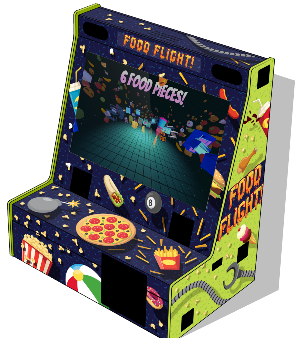 Food Flight prototype arcade cabinet