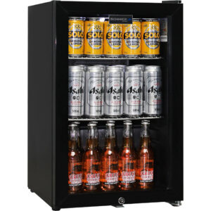 Schmick Black Tropical Double Glazed Glass Door 70L Bar Fridge