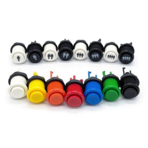1 Pack of 100 Short American Style Arcade Buttons