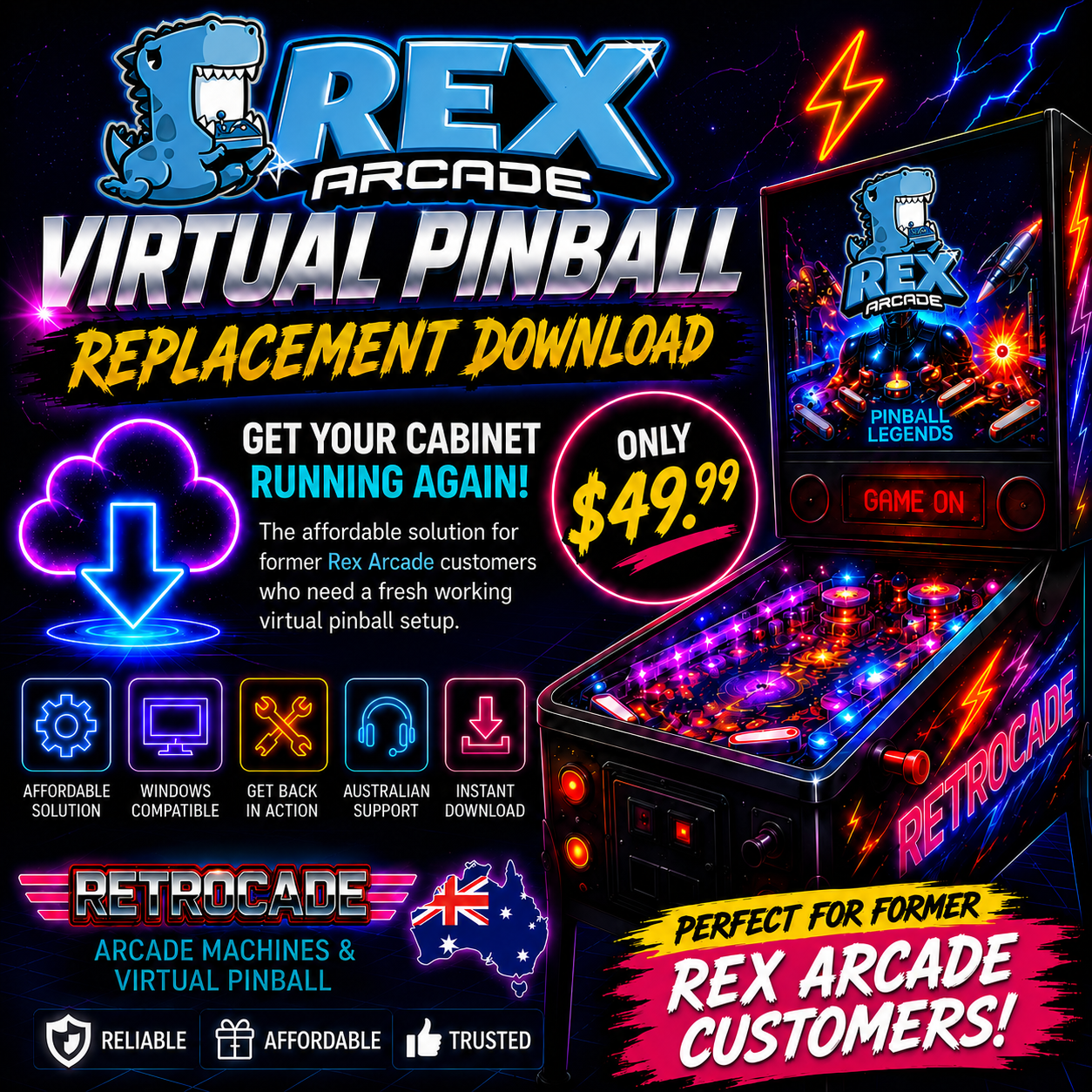 Rex Arcade Virtual Pinball download