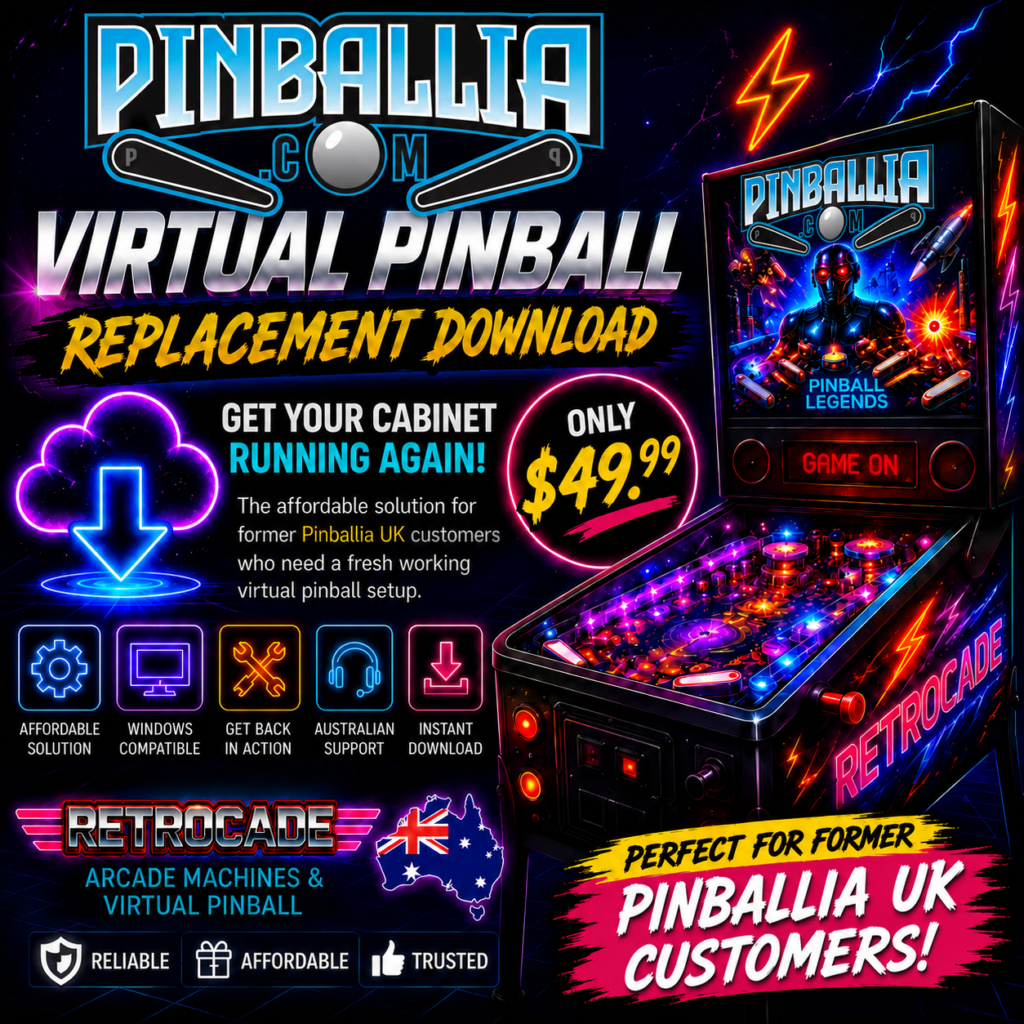 pinballia UK Virtual Pinball Replacement Download | RETROCADE
