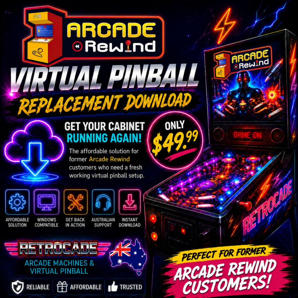 Arcade Rewind Virtual Pinball Replacement Download | RETROCADE