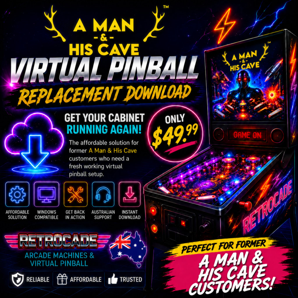 A Man & His Cave Virtual Pinball Replacement Download | RETROCADE