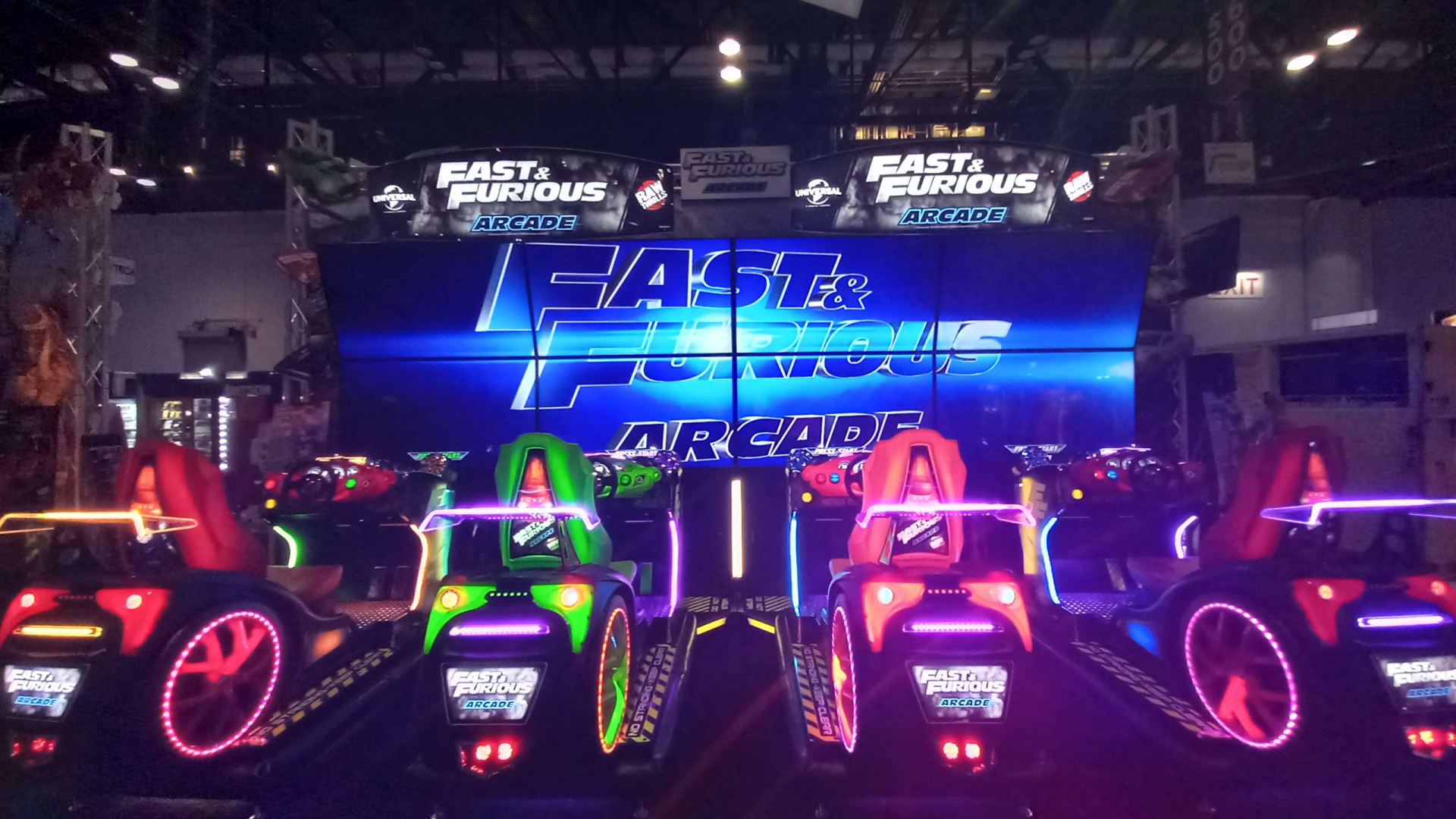 Fast & Furious Arcade 4p setup at IAAPA 2022