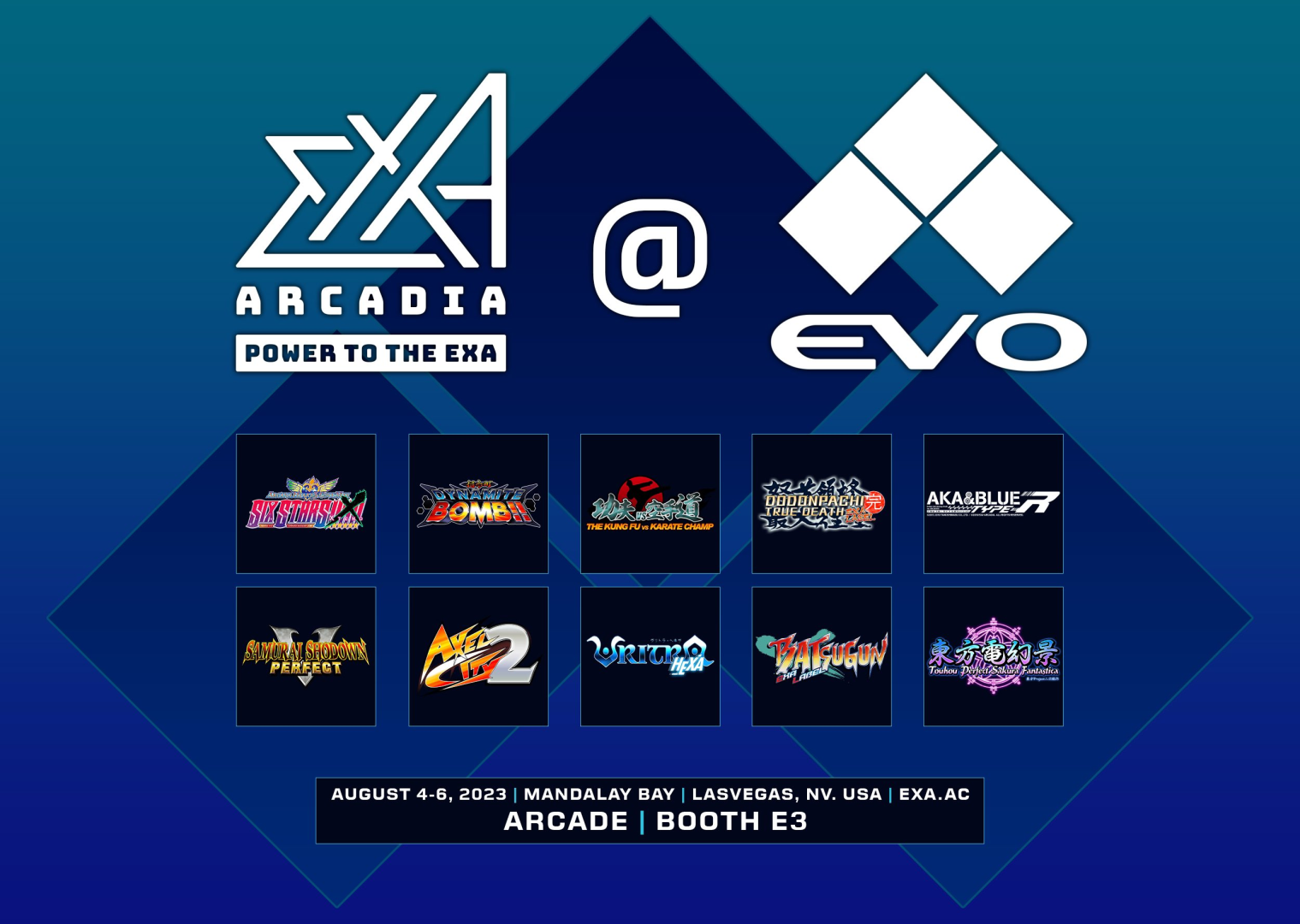 exA-Arcadia Brings Ten Arcade Fighters to EVO 2023
