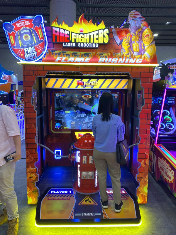 Firefighters laser shooting
