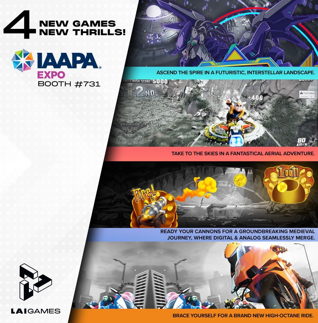 LAI Games previews four new arcade titles for IAAPA 2023