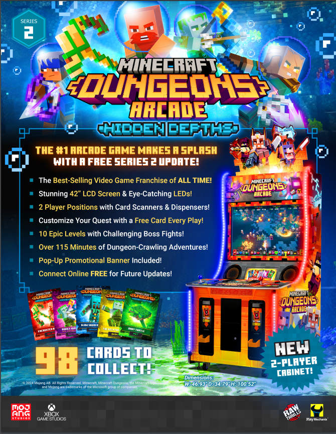 Minecraft Dungeons Arcade Expands With a Two-Player Cabinet