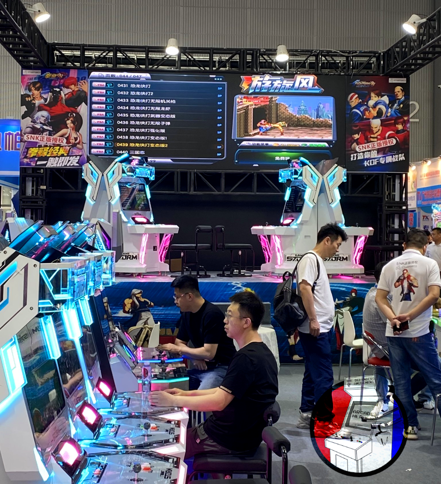 SNK licensed arcade cabinets at AAA 2024.