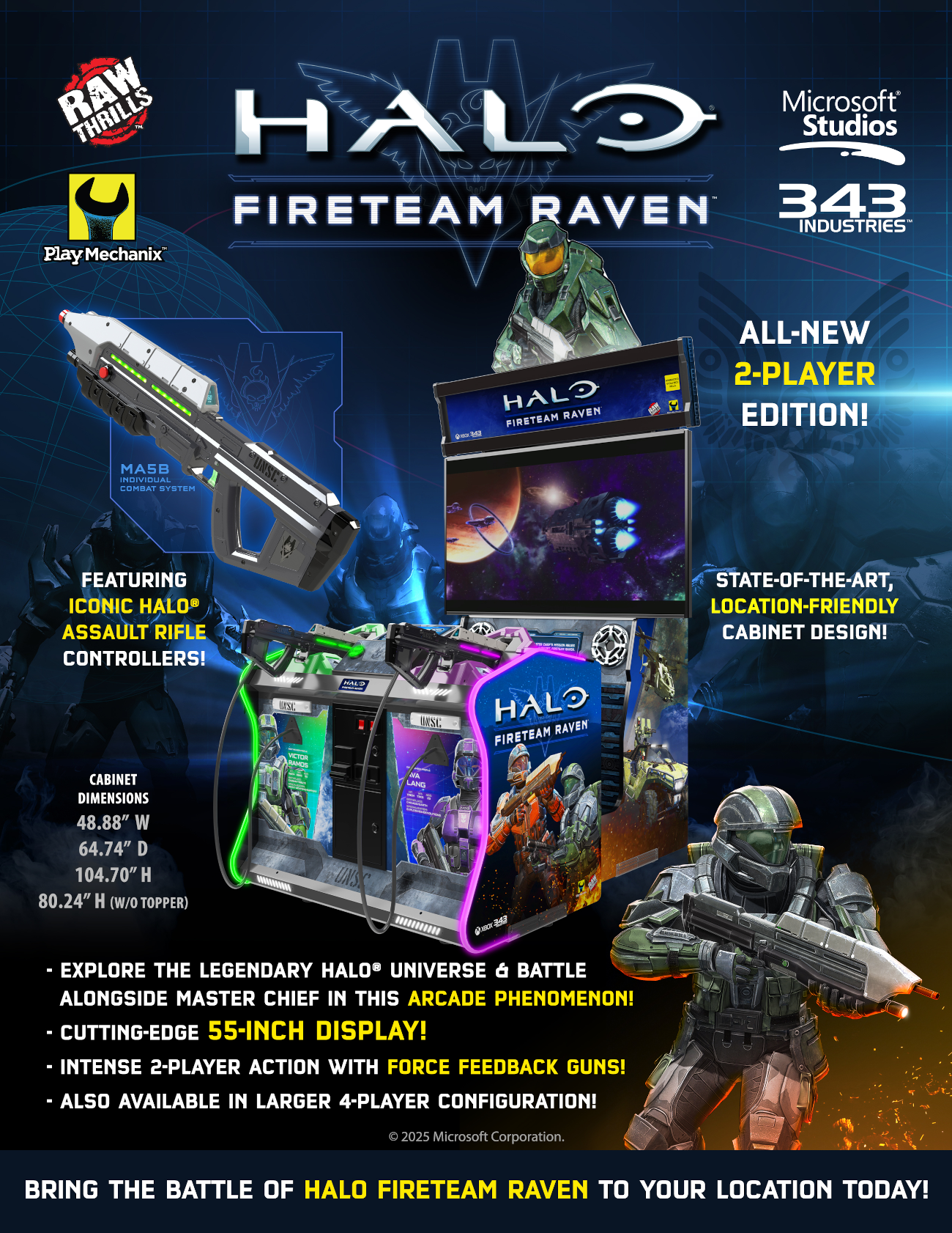 Raw Thrills Launches Halo: Fireteam Raven 2-Player Upright