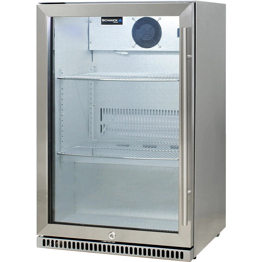 Schmick 304 Stainless Steel 118L Bar Fridge With Heated Glass