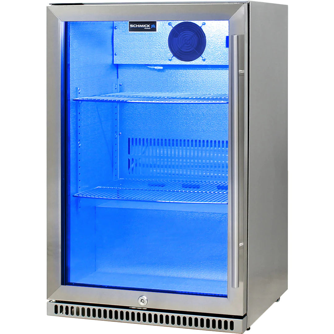 Schmick 304 Stainless Steel 118L Bar Fridge With Heated Glass
