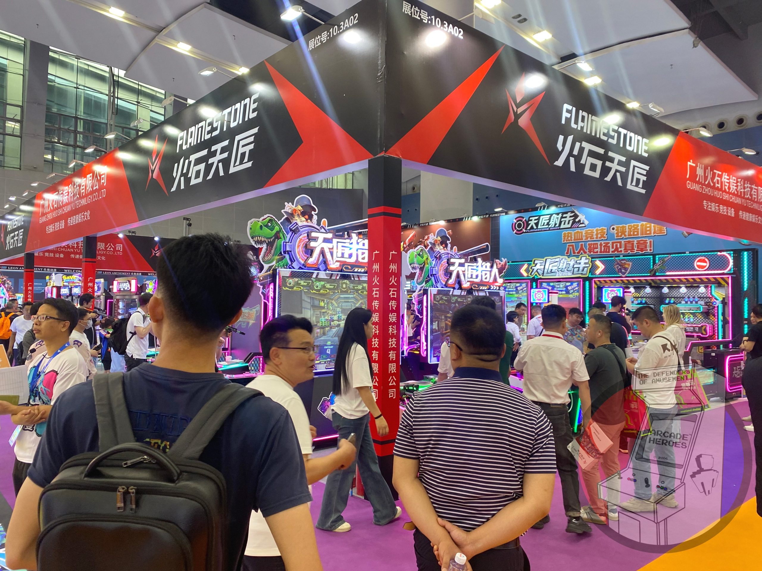 Flamestone/Leon Amusement booth at AAA 2025