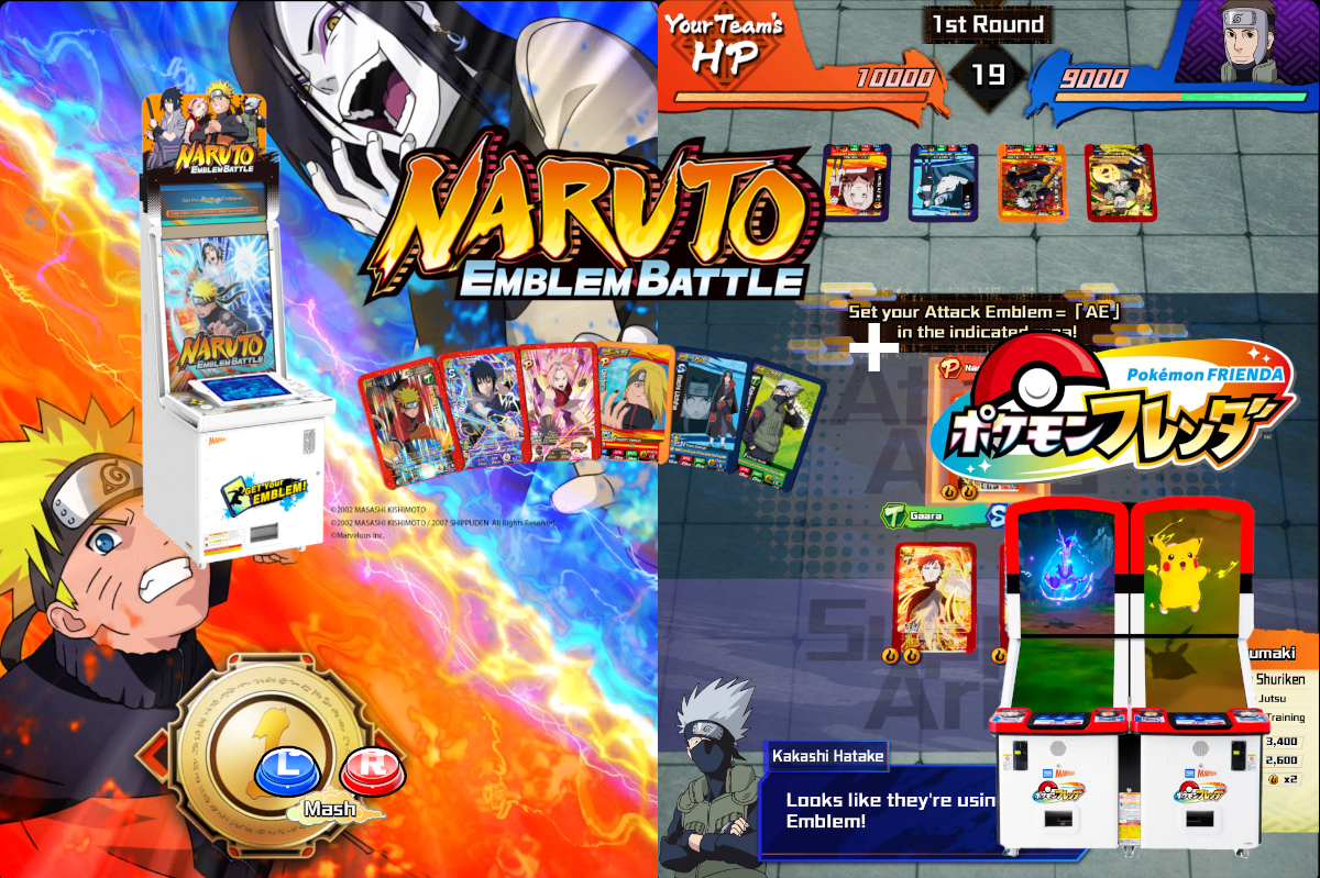 Marvelous Brings Naruto Emblem Battle to US Arcades as Pokémon Frienda Launches in Japan