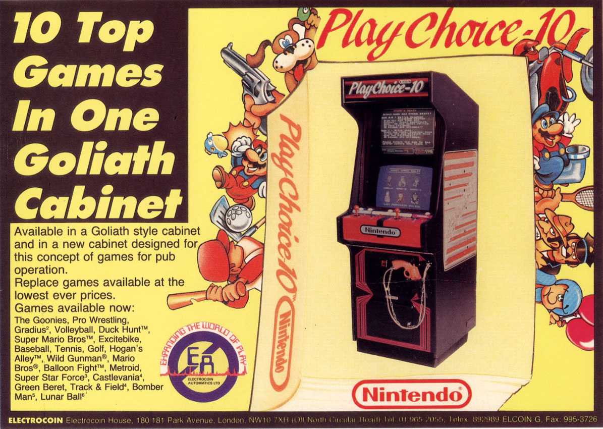 Playchoice 10 flyer