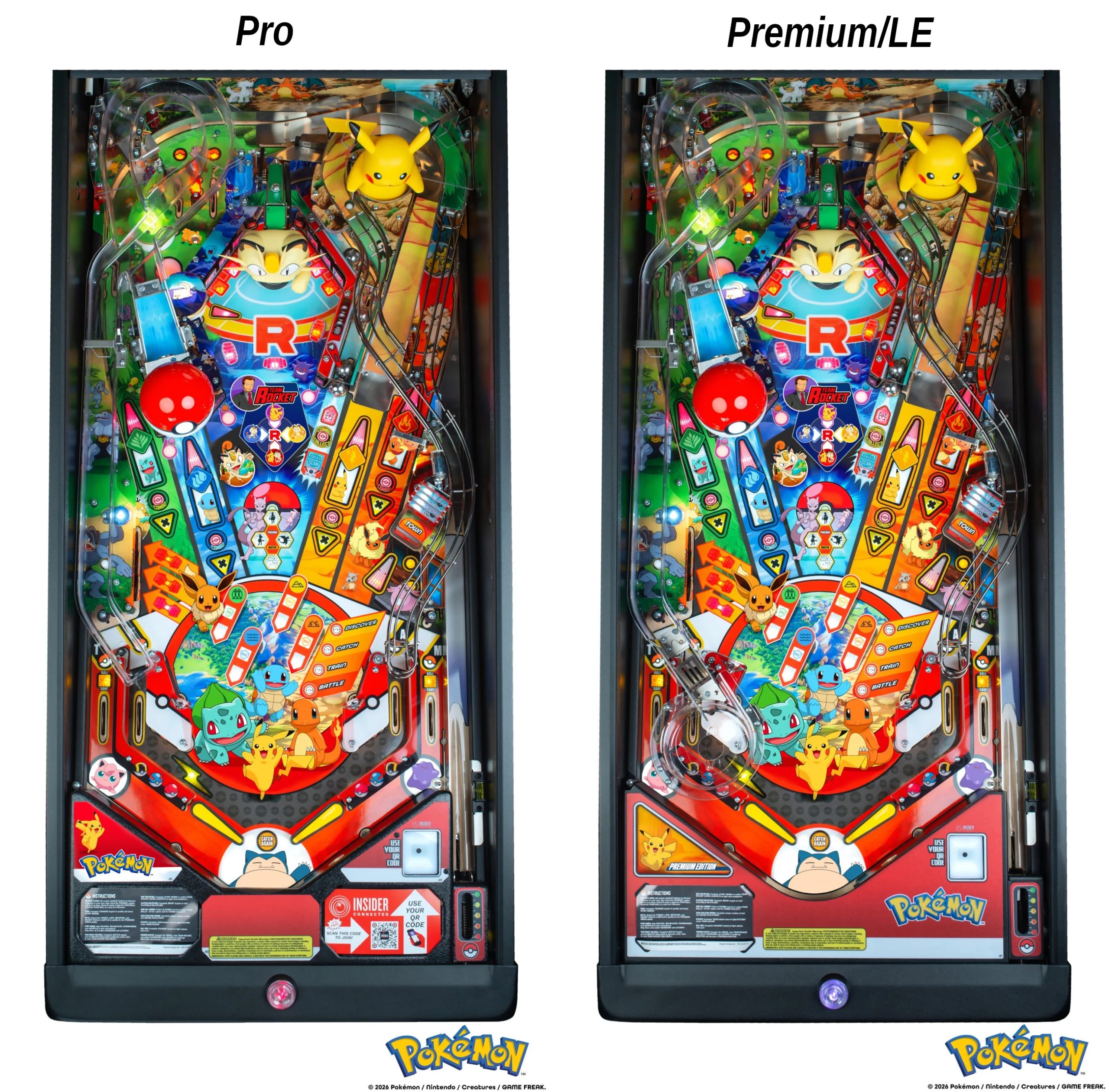 Pokémon pinball playfield comparison