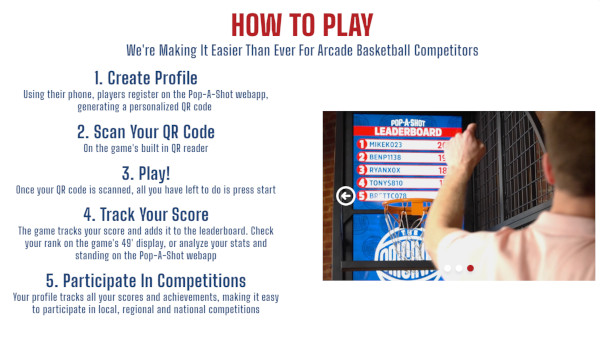 Pop-A-Shot Elite QR system