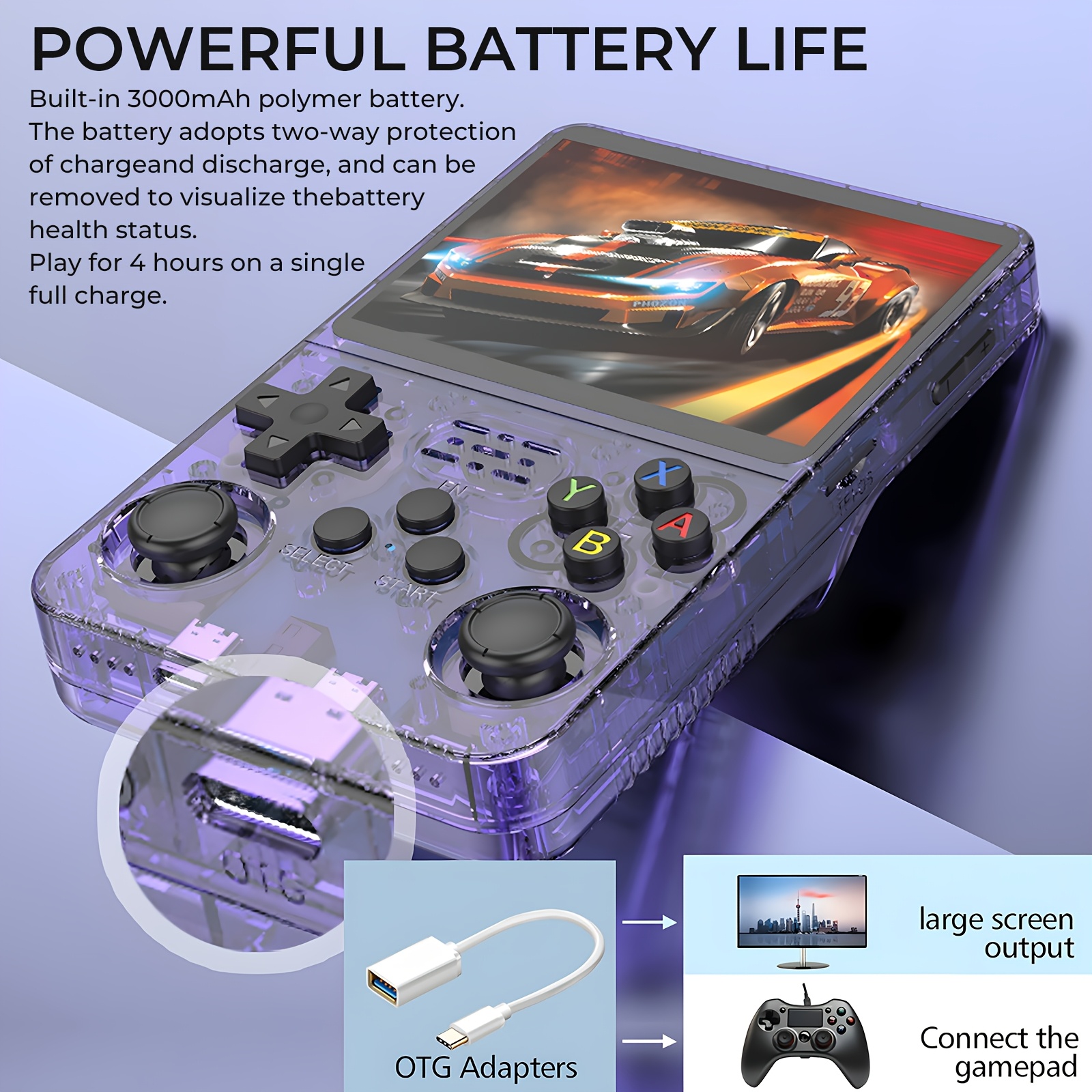 R36 Pro Vintage Handheld Game Console – 3.5-Inch IPS Screen, 128GB Storage - Image 8