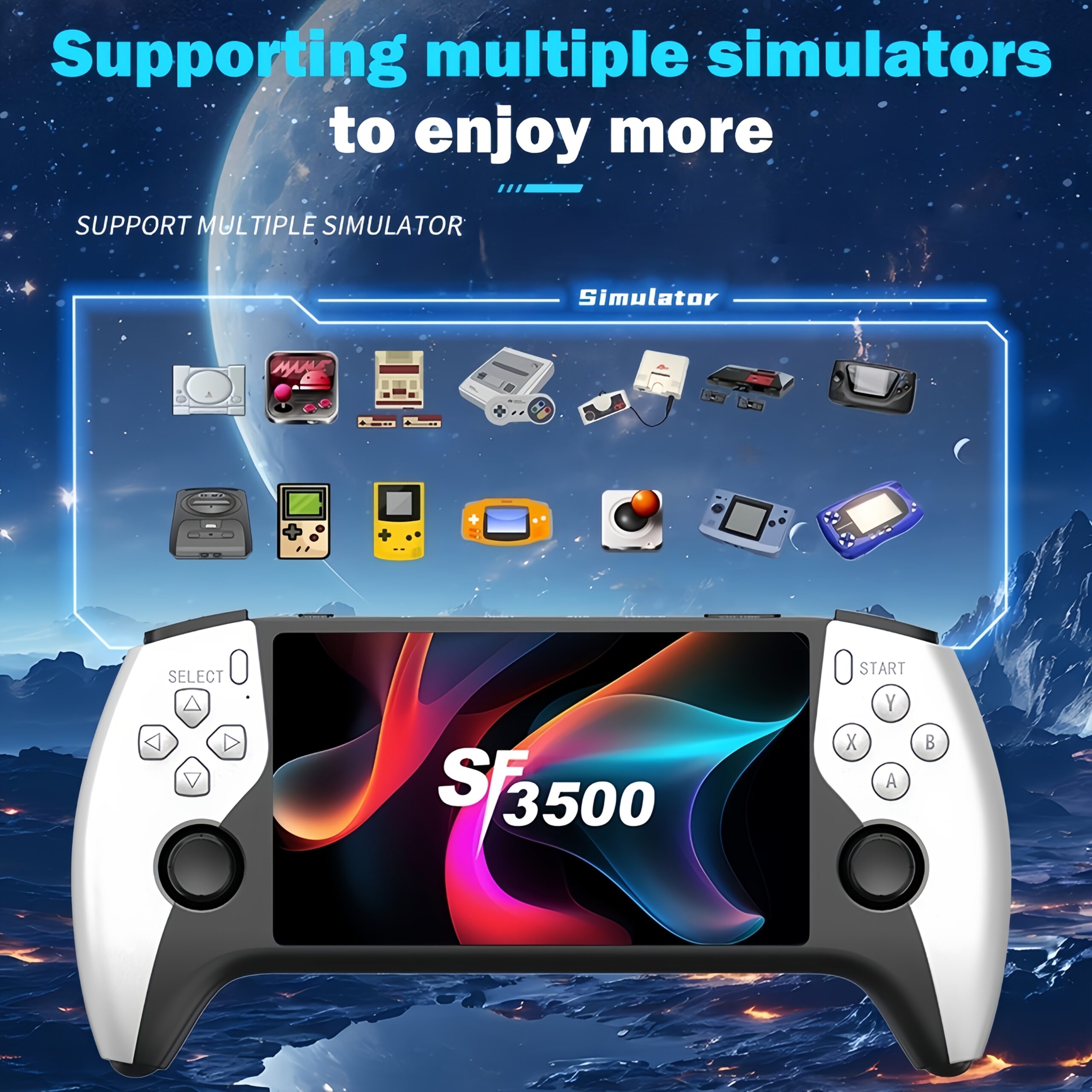 SF3000 Vintage Handheld Game Console – 3.5-Inch IPS Screen, Linux System and 64GB Storage - Image 5