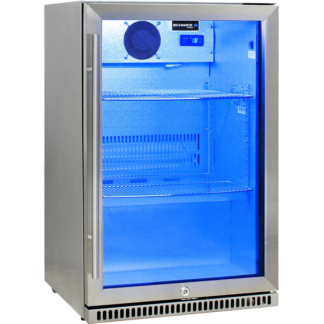 Schmick 304 Stainless Steel 118L Bar Fridge With Heated Glass