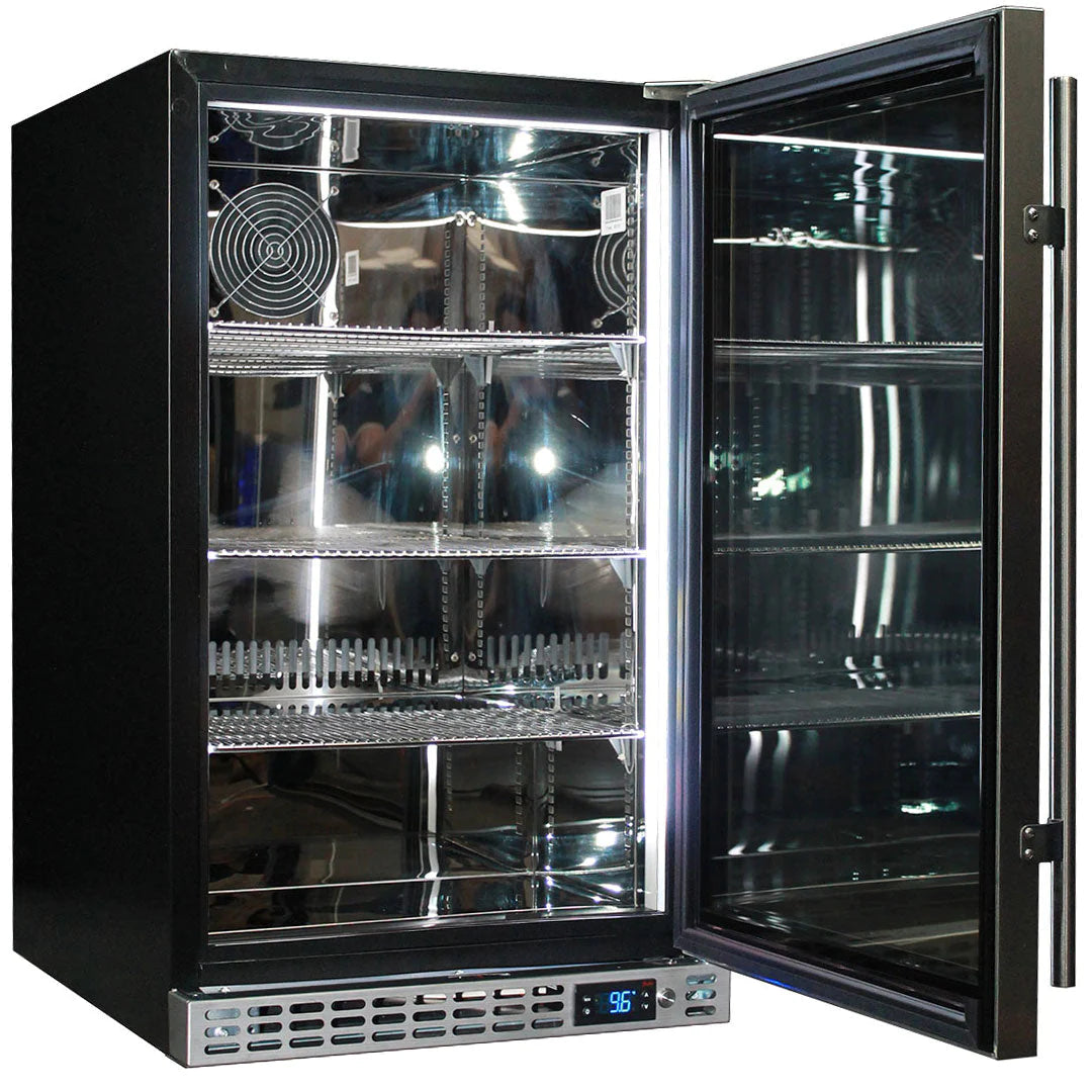 Schmick Stainless Front Venting Glass Door 132L Bar Fridge