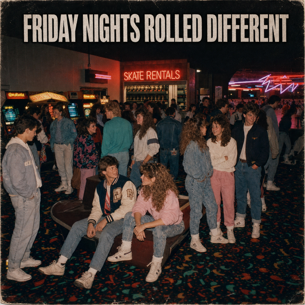 When Friday Night Began in the Roller Rink Lobby