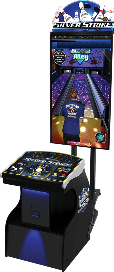 Silver Strike League Night arcade game cabinet