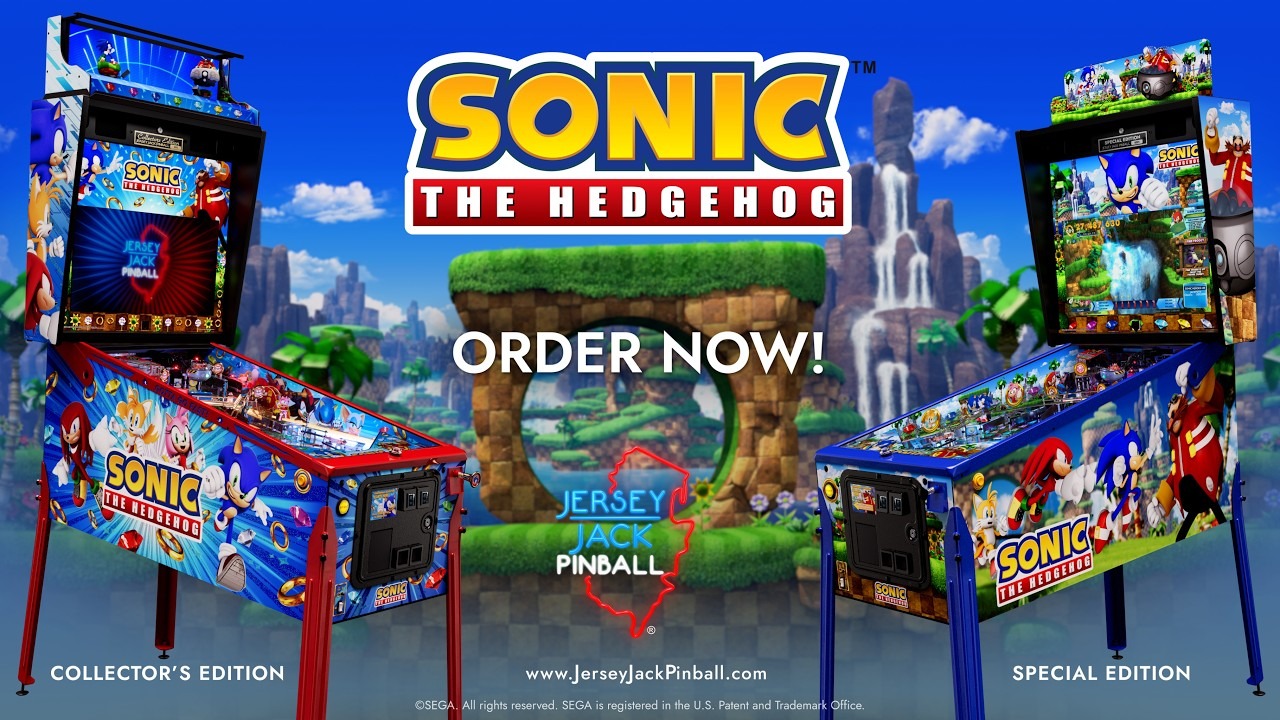 Jersey Jack Pinball Unveils Sonic the Hedgehog
