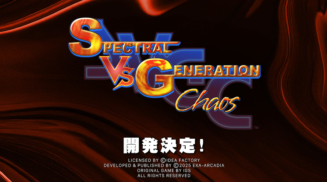 Spectral Vs. Generation Chaos by exaA-Arcadia, revealed at EVO Japan 2025