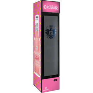 Vodka Cruiser Pink Branded 160L Upright Bar Fridge