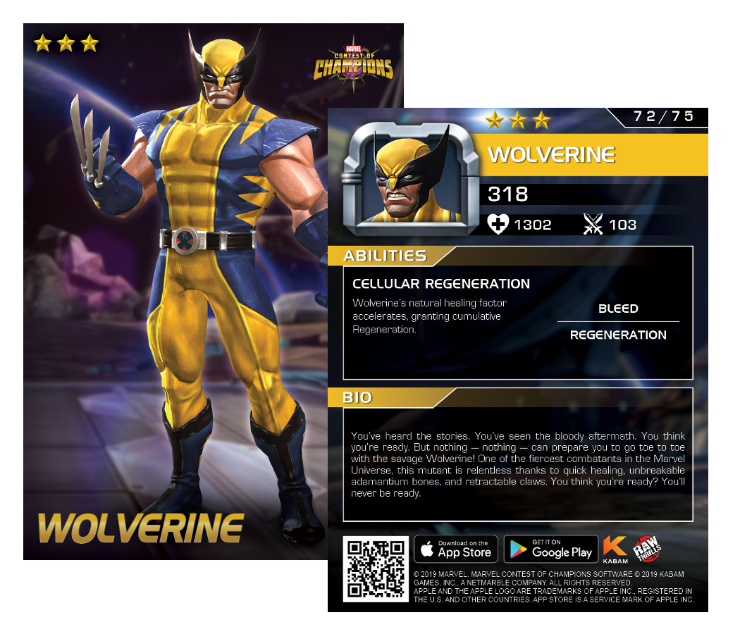 Wolverine Contest of Champions card