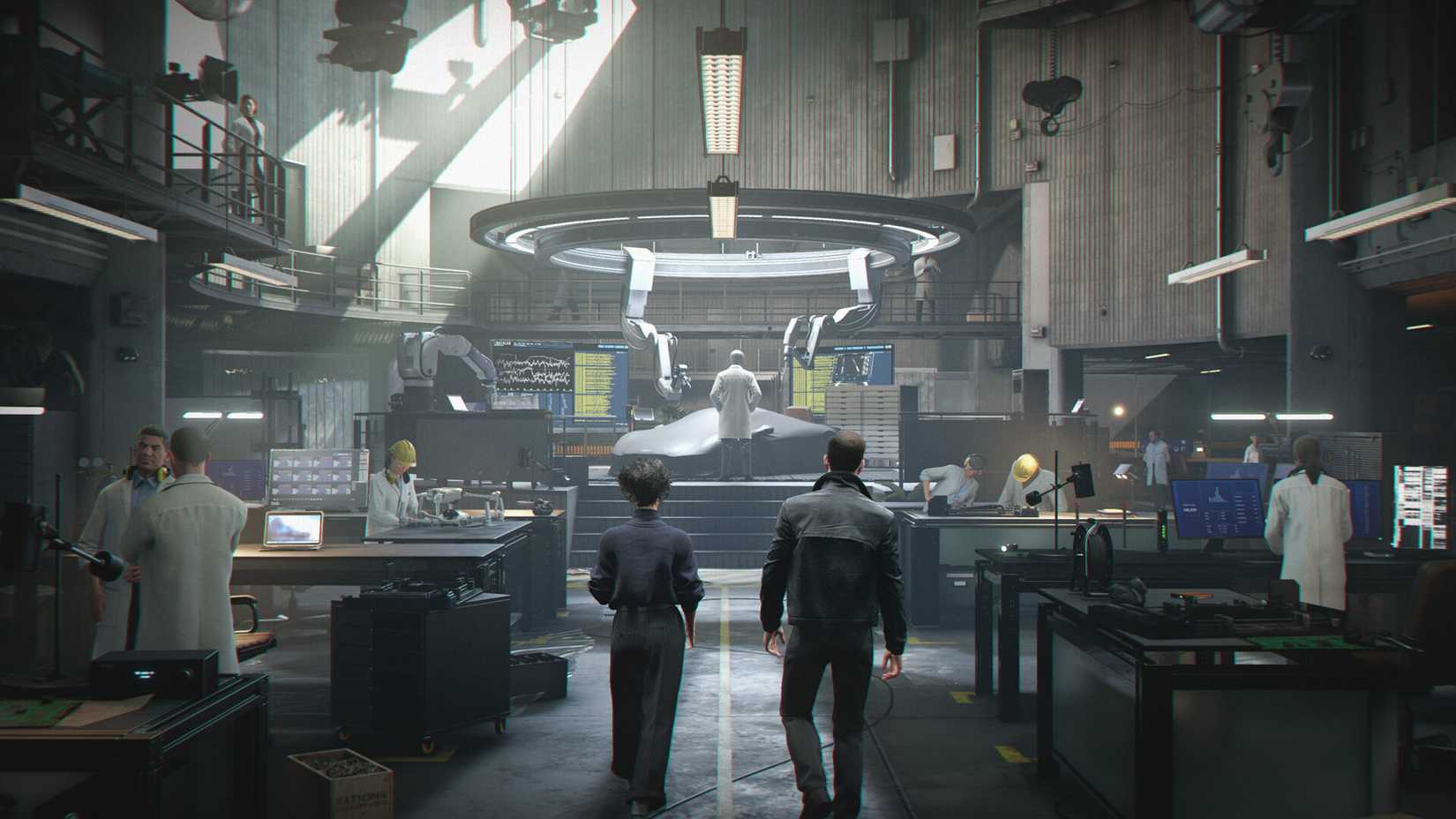 James Bond walks through Q's lab in 007 First Light.