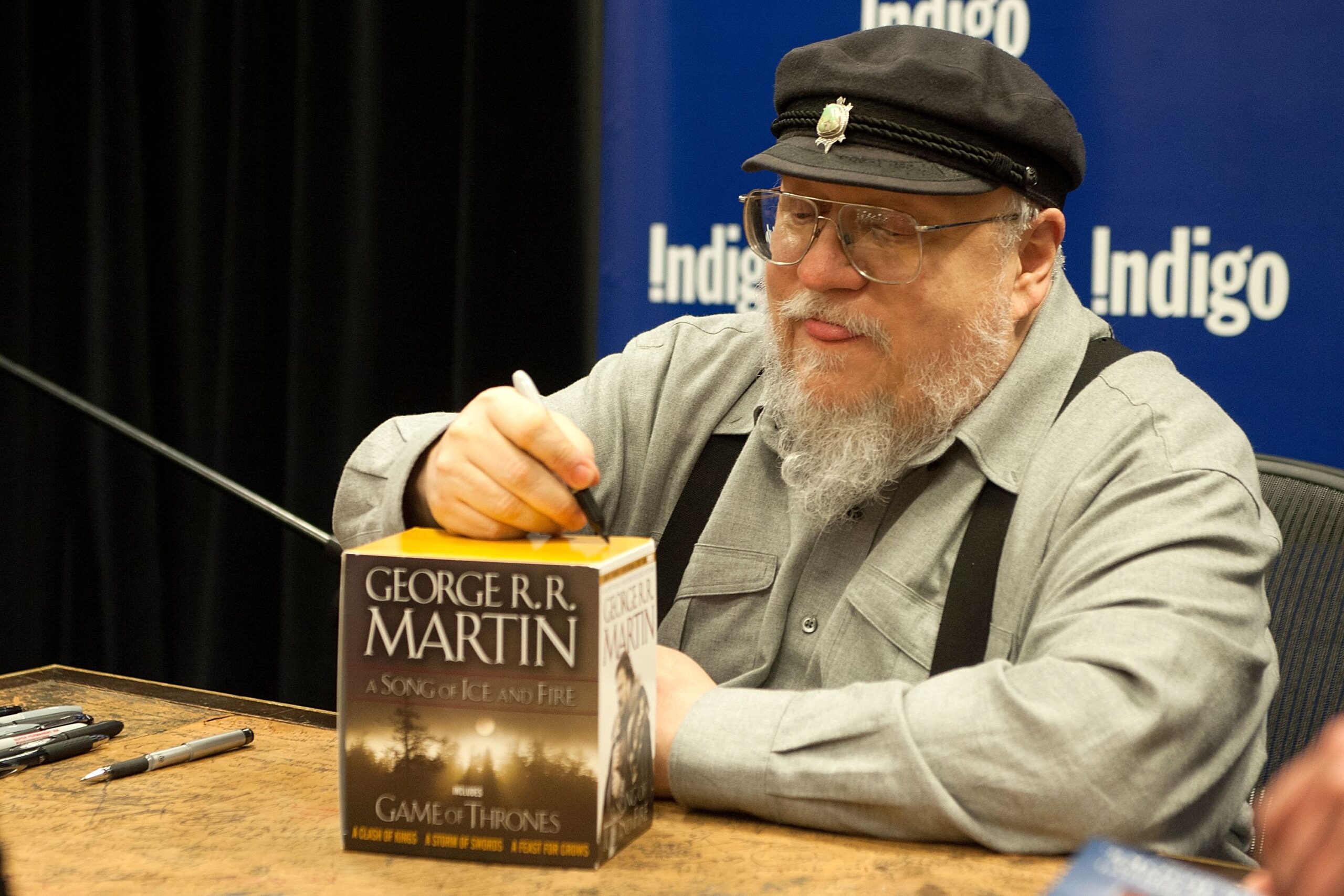 George R.R. Martin Signs Copies Of His New Book “A Dance With Dragons”