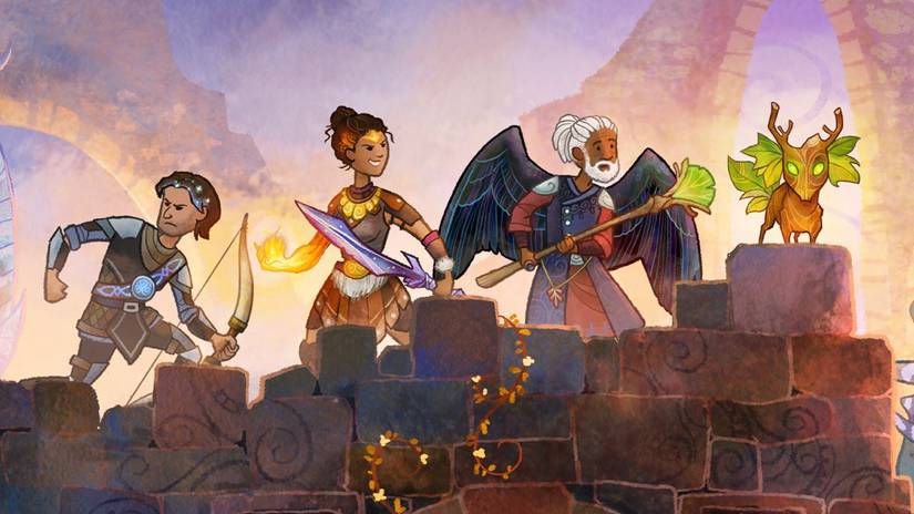 A band of adventurers with various ailments and abilities in Wildermyth