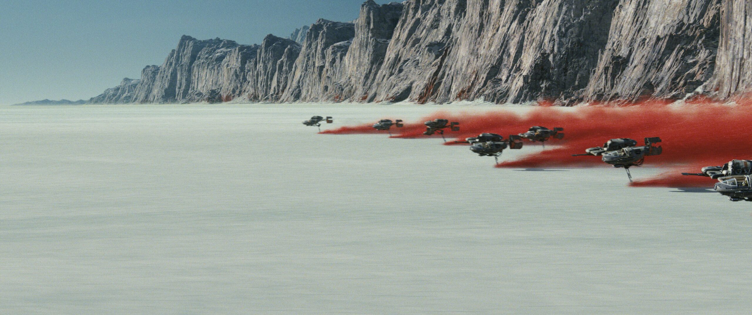 Star Wars: The Last Jedi - Resistance fighters approaching AT-ATs