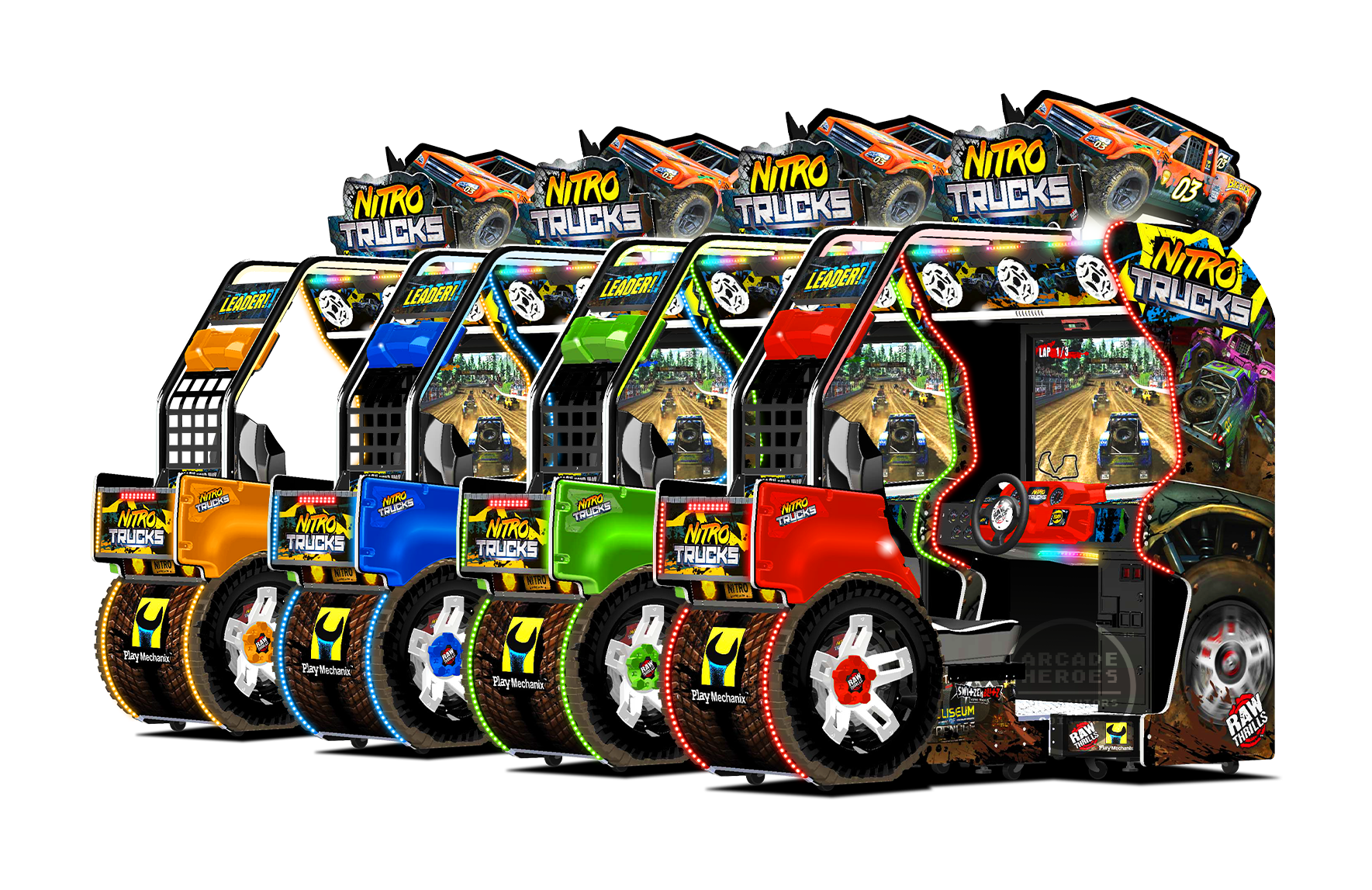 Nitro Trucks arcade, quad-linked