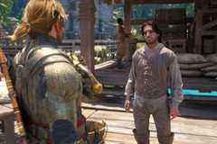 Edward speaks with the Treasure Dealer in Assassin's Creed Black Flag Resynced.
