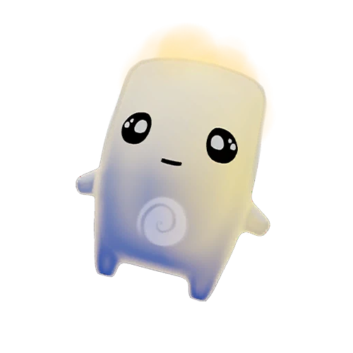 An Air Sprite, a little white creature, from Fortnite.