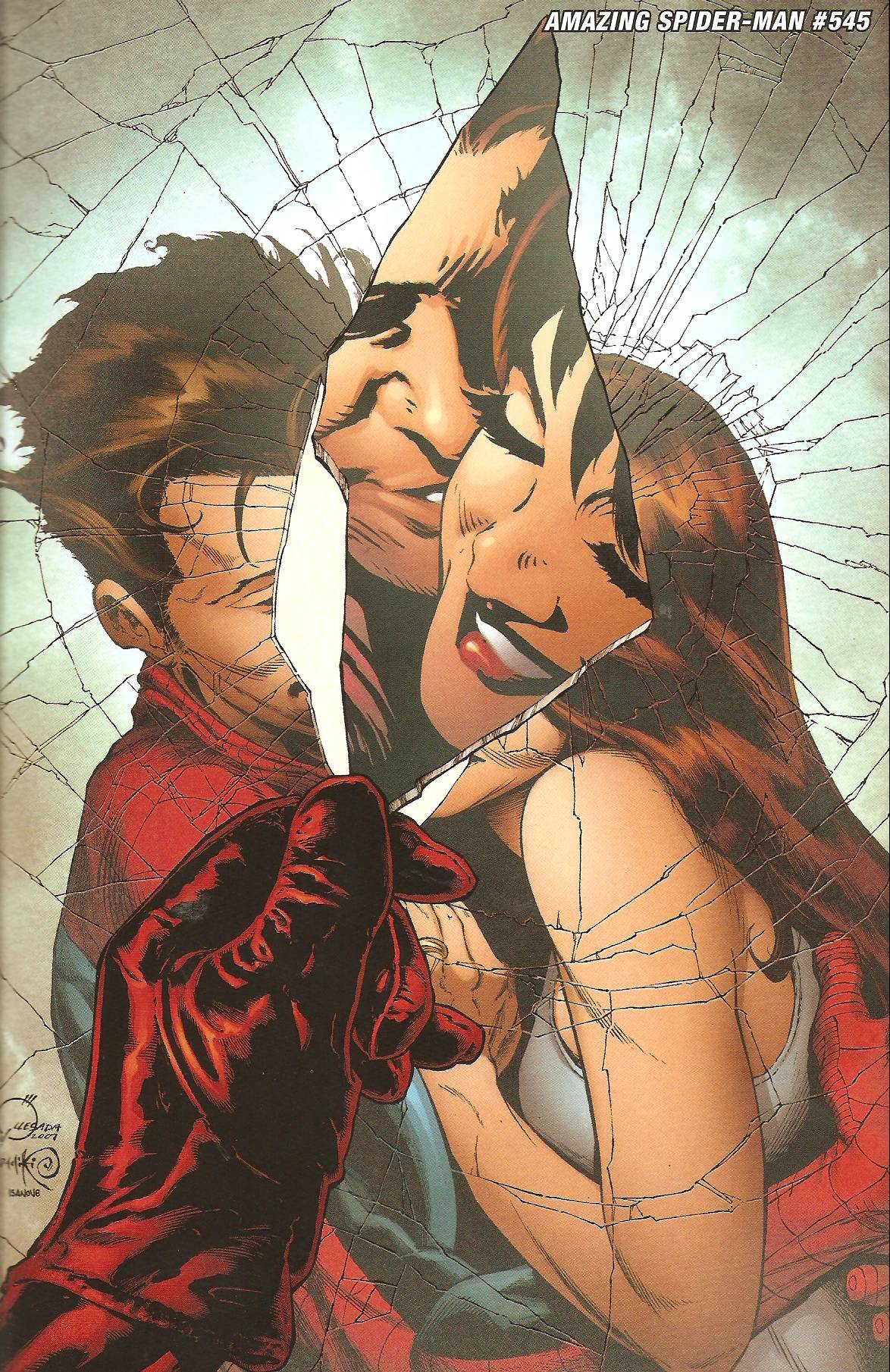 The cover for Amazing Spider-Man Vol 1 545 featuring the One More Day story