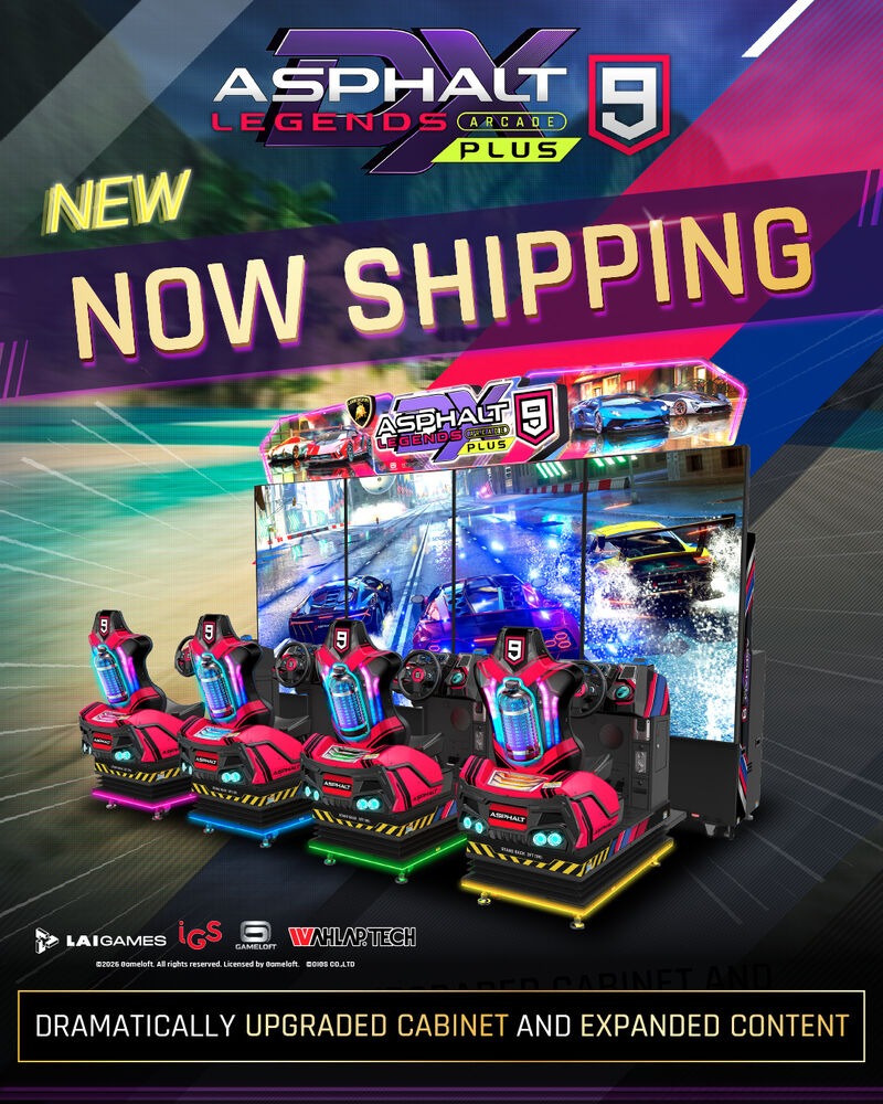 LAI Games Announces Asphalt 9 Legends Arcade DX Plus and Hyper Grid