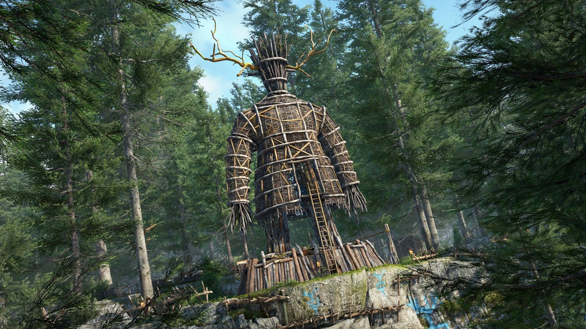 A huge wicker man in Atomfall.