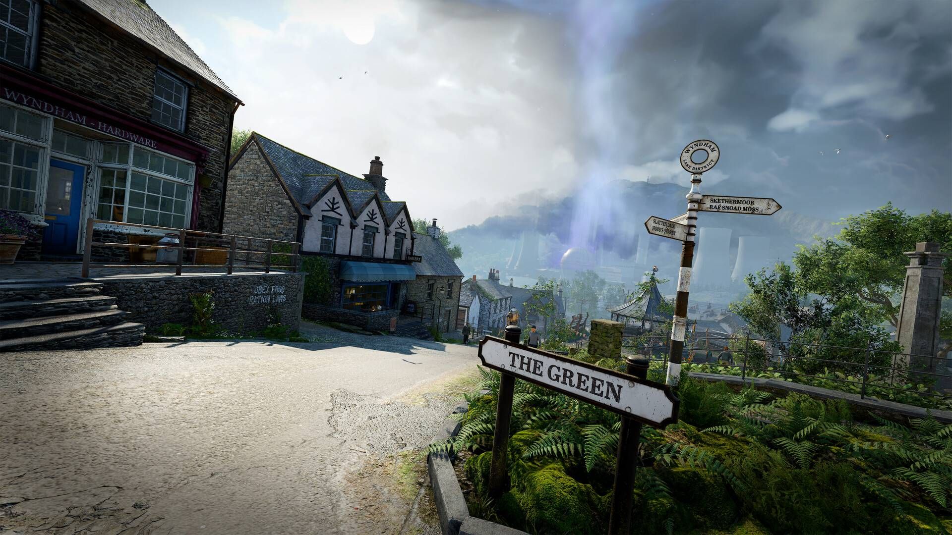 A village street in Atomfall.