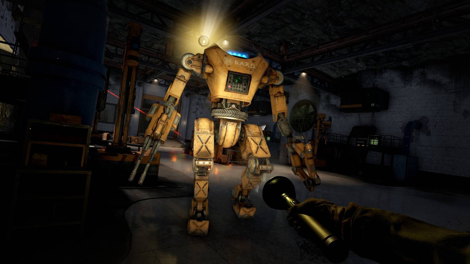 A yellow mech in Atomfall.
