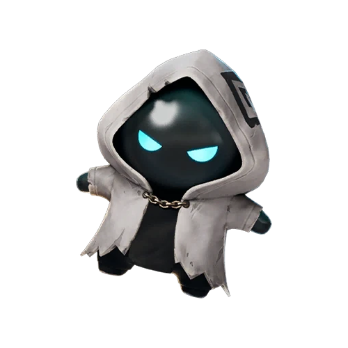 An Aura Sprite, a mysterious creature wearing a hooded cloak, from Fortnite.