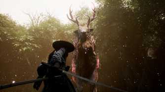 Emma faces a magical elk-like creature in Beast of Reincarnation