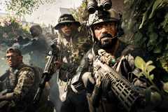 Four soldiers camp out in key art for the Battlefield 6 campaign