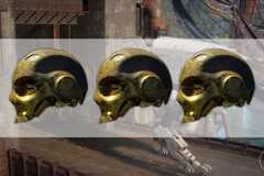 A montage showing three electronic brains, which are skull-like items from Beast of Reincarnation