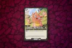 The Cattiva monster in Palworld, as depicted by the trading card game.